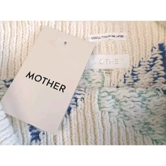 MOTHER Varsity Cropped Sweater Vest Designer Knit S Small - Picture 6 of 10